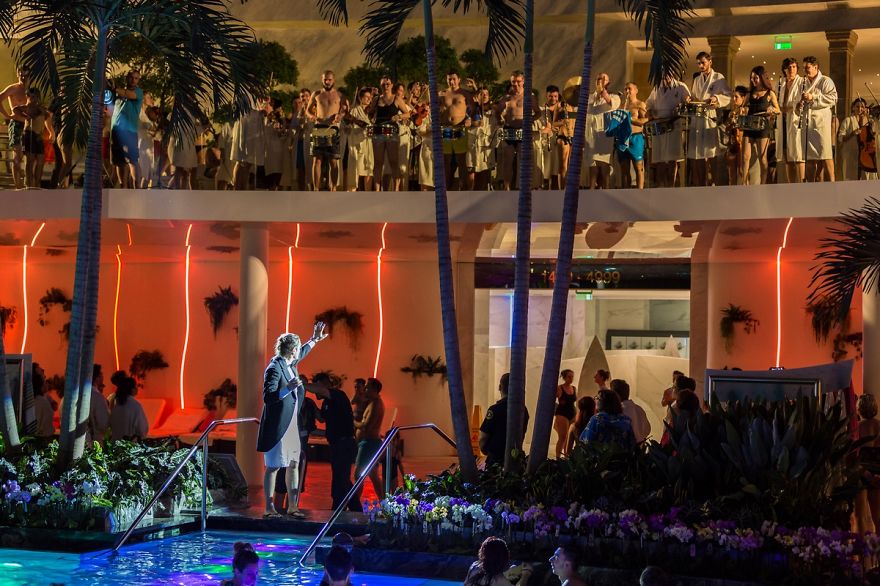 How 80 Musicians Turned A Pool Into A Concert Hall How 80 Musicians Turned A Pool Into A Concert Hall