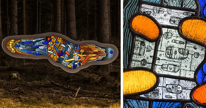 I Made A Glass Sculpture Of An Amoeba Out Of Detailed Paintings That Can Only Be Seen From Close Up