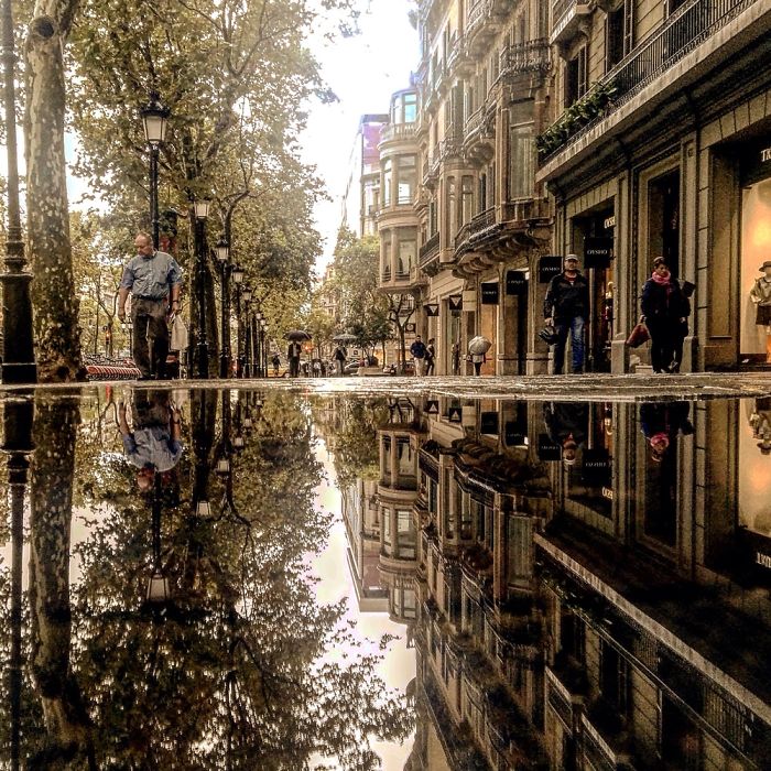 The Parallel Worlds Of Puddles In Spain