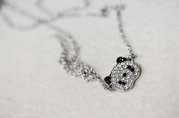Cute Panda Rhinestone Necklace