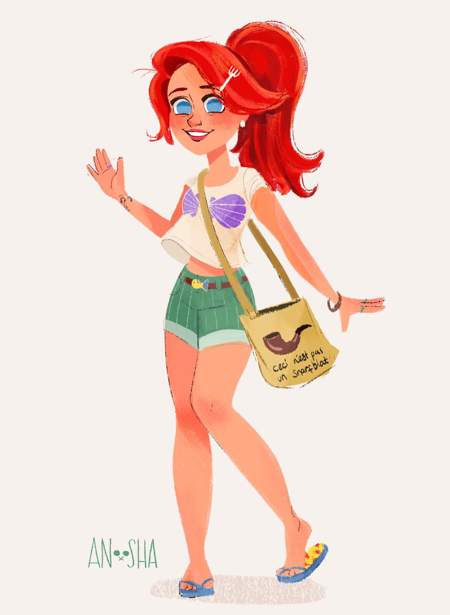 I Illustrated Disney Princesses As Modern Day Girls Living In The 21st Century I Illustrated Disney Princesses As Modern Day Girls Living In The 21st Century