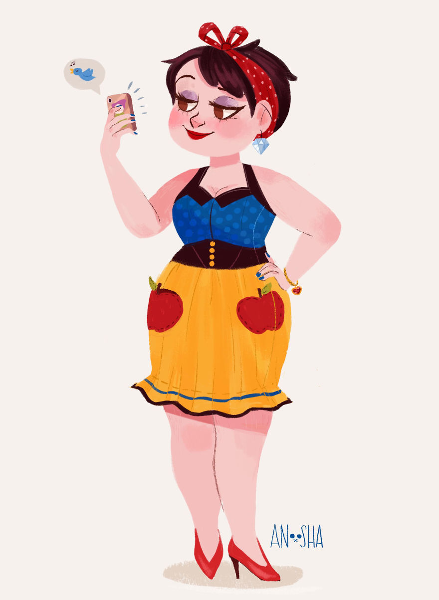 I Illustrated Disney Princesses As Modern Day Girls Living In The 21st Century I Illustrated Disney Princesses As Modern Day Girls Living In The 21st Century