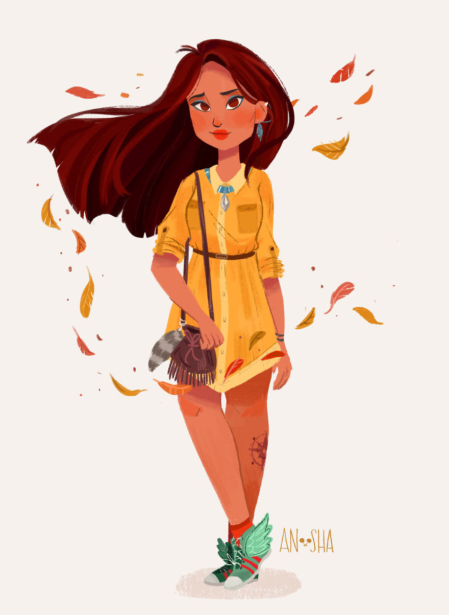 I Illustrated Disney Princesses As Modern Day Girls Living In The 21st Century I Illustrated Disney Princesses As Modern Day Girls Living In The 21st Century
