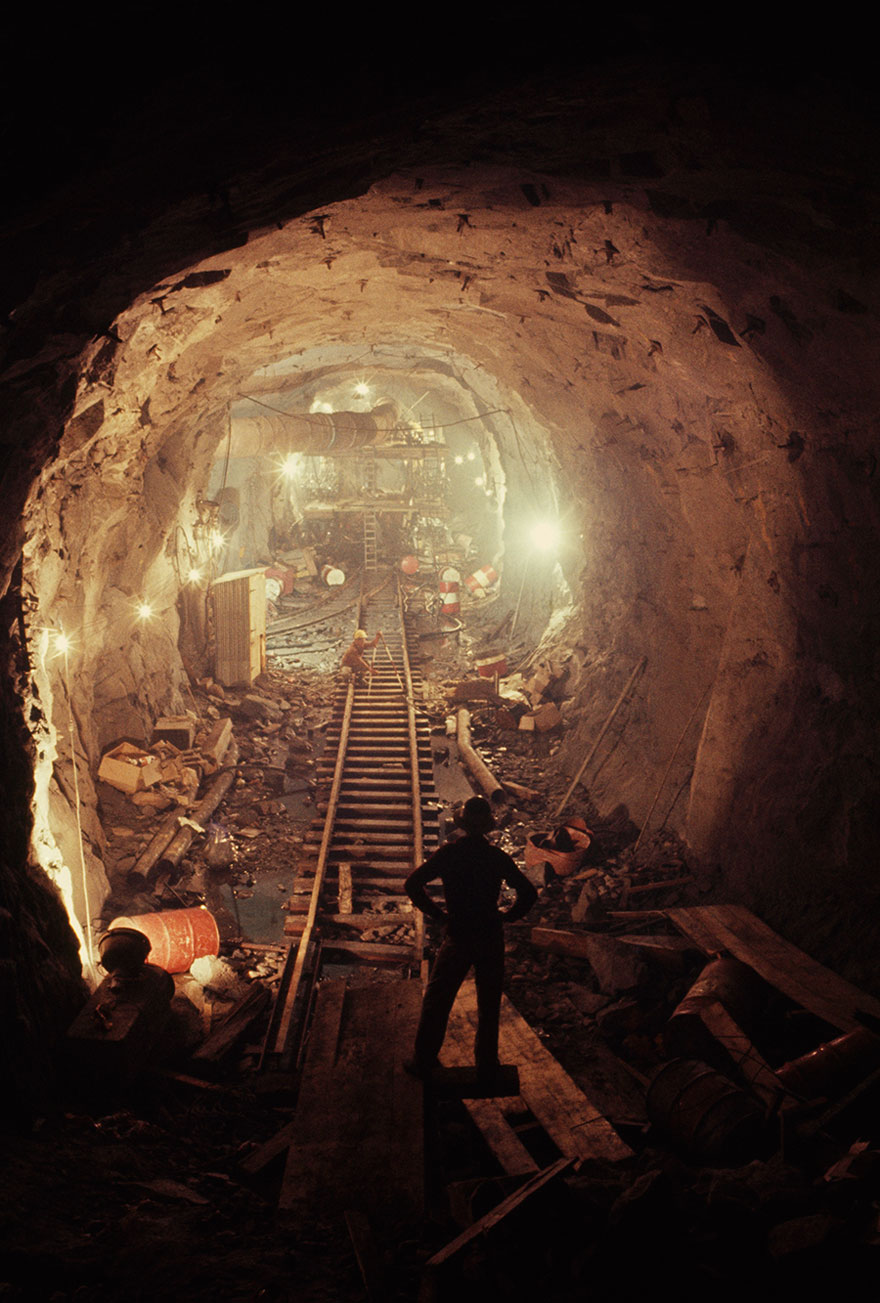 Men Blast Granite To Build Tunnels For A Hydroelectric Project In Australia, 1963