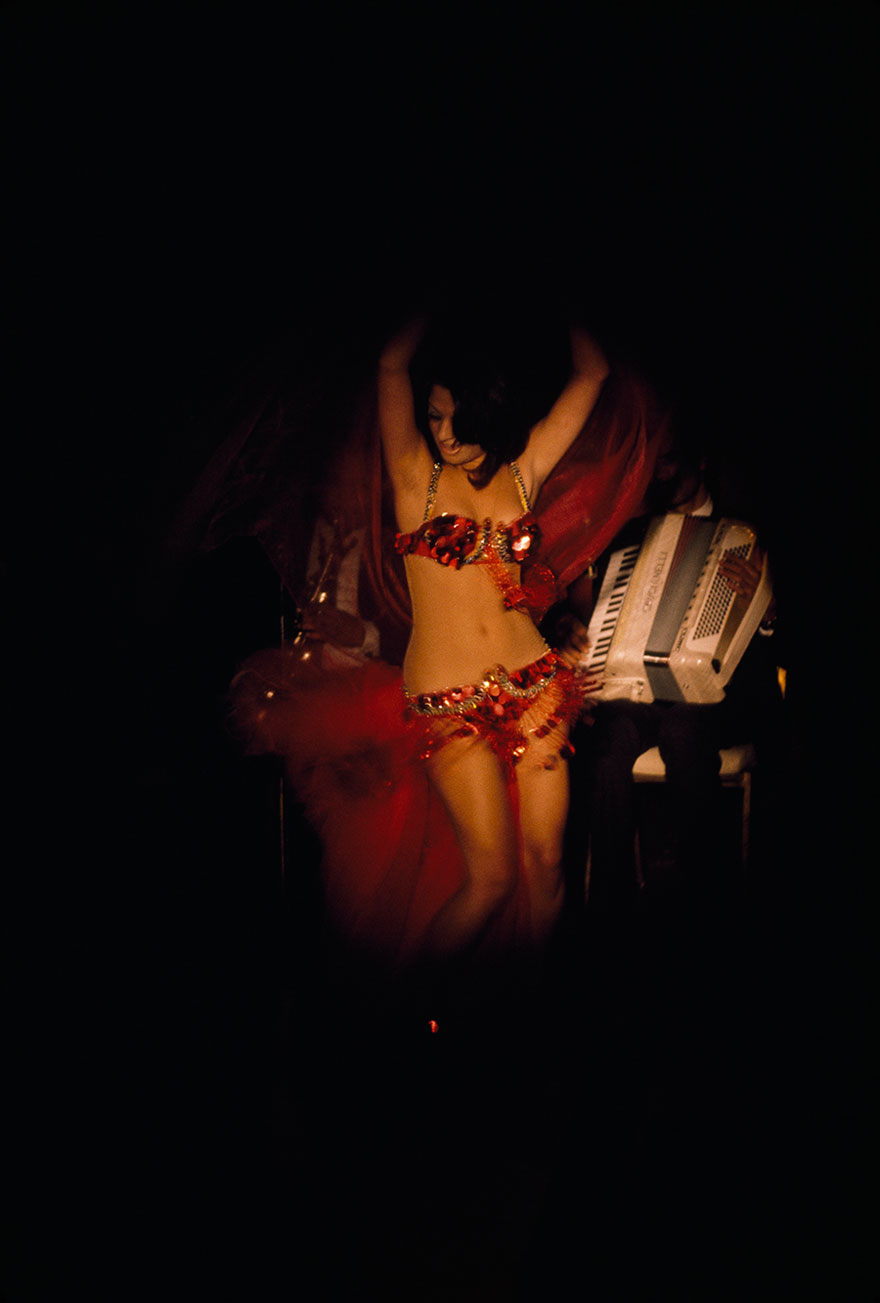 An Egyptian Belly Dancer Performs For Tourists In A Nightclub In Cairo, 1972