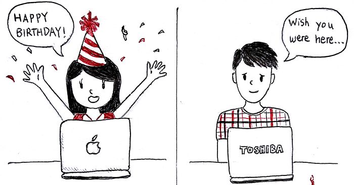 I Draw What It’s Like To Be In A Long Distance Relationship