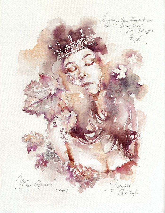 I Paint With Wine And It's The Most Unpredictable Art Form Ever I Paint With Wine And It's The Most Unpredictable Art Form Ever