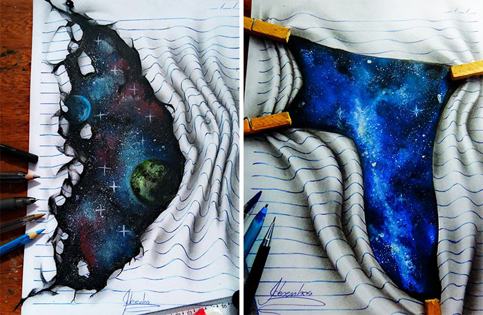 16-Year-Old Artist Creates 3D Doodles That Leap Off The Page