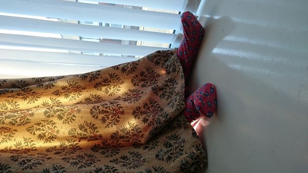 My One Year Old Thinks We Can't See Him