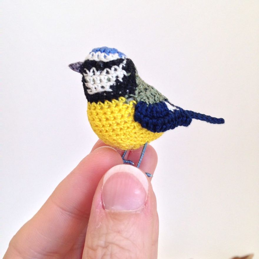 I Make Realistic Crocheted Birds Out Of Wool I Make Realistic Crocheted Birds Out Of Wool