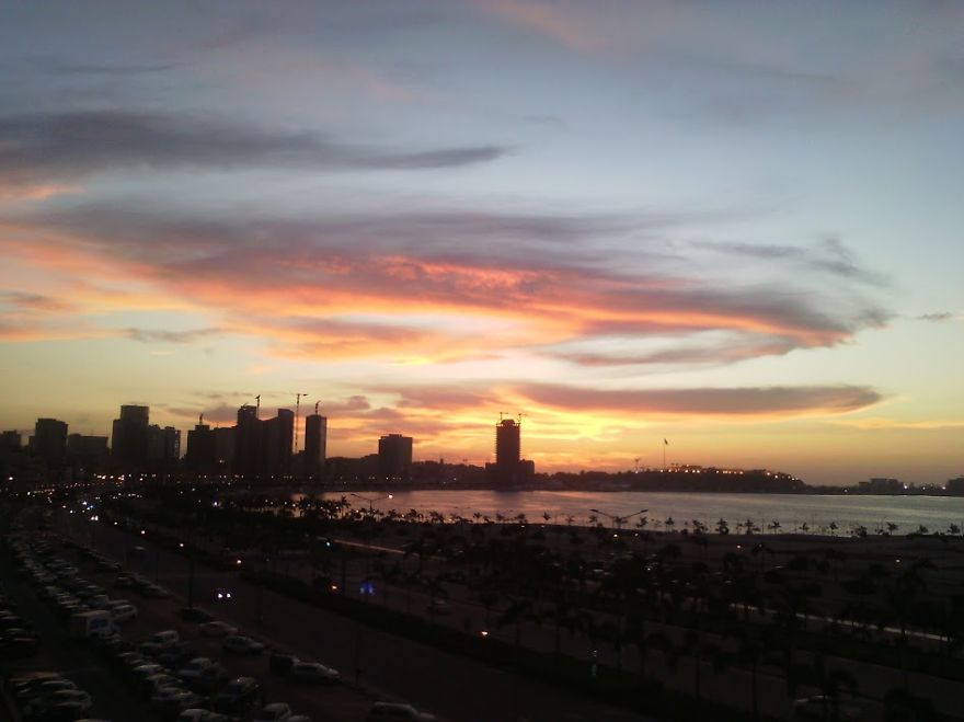 Magical Sunset From My Office. Luanda Bay (angola)