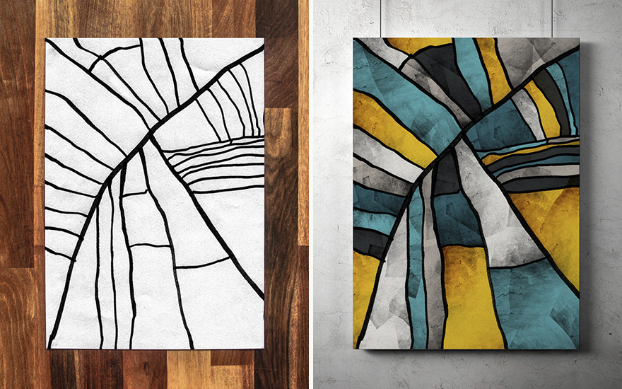 I Collaborate With My 3-Year-Old To Create Modern Art