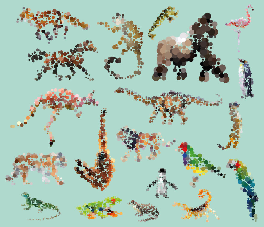 My Minimal Pointilist Animals