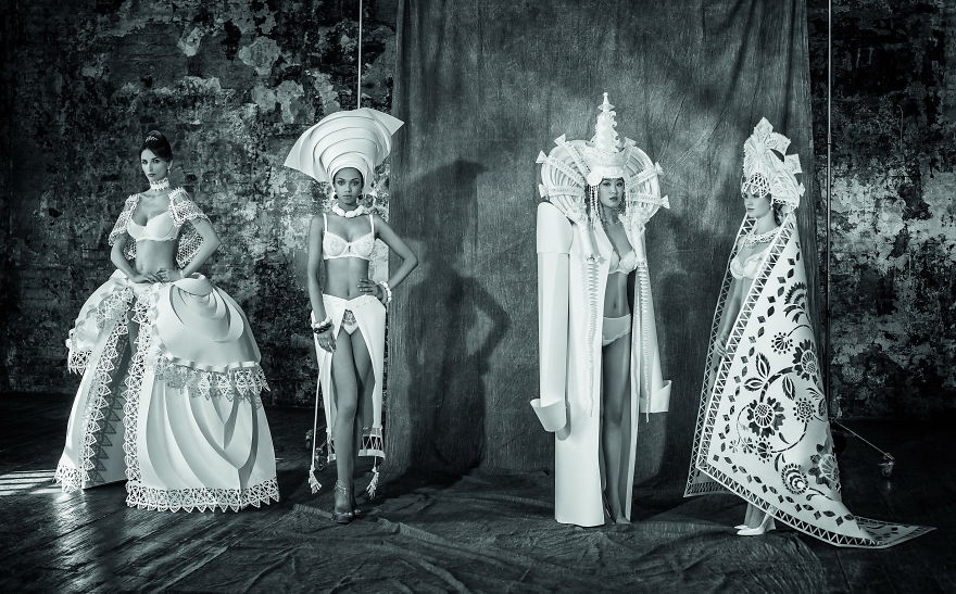 I Turn Paper Into Wedding Dresses Based On Different Nationalities