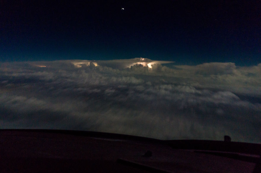 My Office View Always Changes - Boeing 747. Christmas Morning 2015 Over Texas Usa 2am.