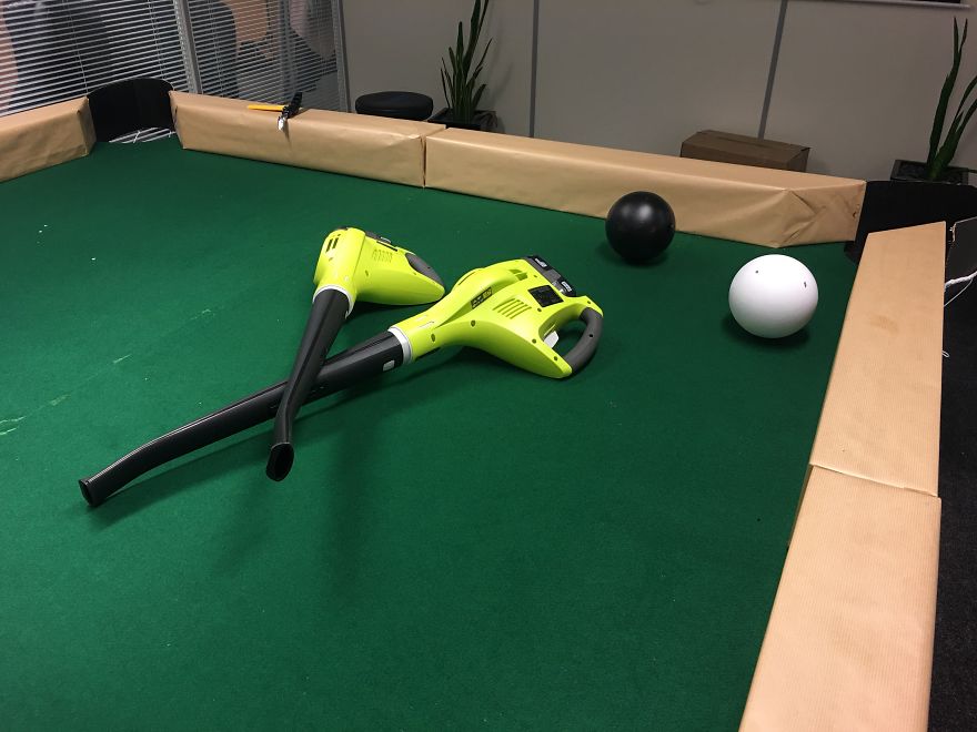 Boss Asked Us To Improve Our Knowledge On Leaf Blowers So We Invented Leaf Blower Billiards Boss Asked Us To Improve Our Knowledge On Leaf Blowers So We Invented Leaf Blower Billiards