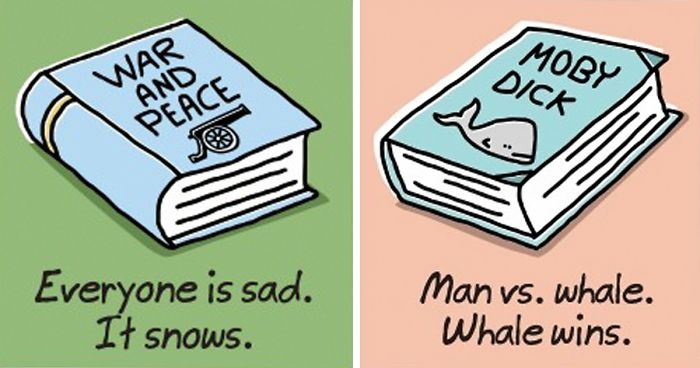 Extremely Shortened Versions of Classic Books For Lazy People