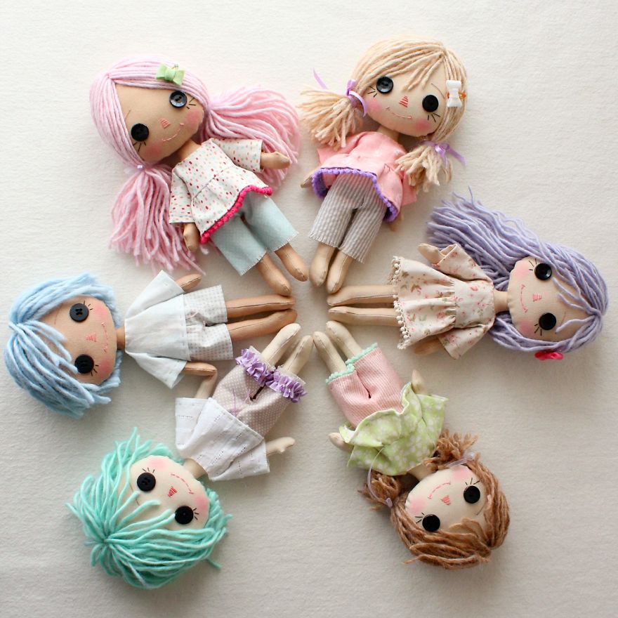 Artist Creates Cute DIY Dolls And Sells Their Patterns So You Could Make One Too