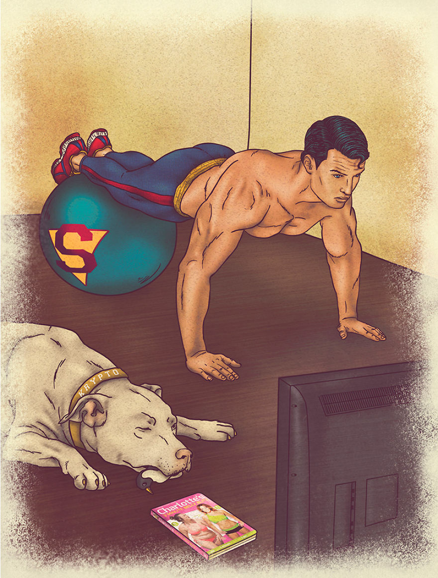 Colombian Artist Illustrates Private Lives Of Iconic Superheroes