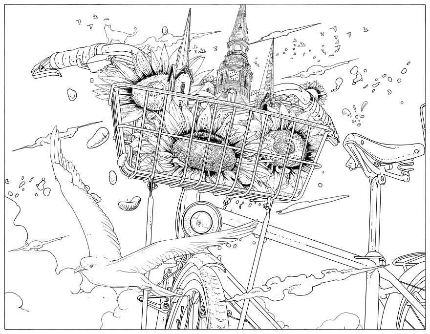 Colour The Journey Of A Bicycle Exploring A World Without It's Rider