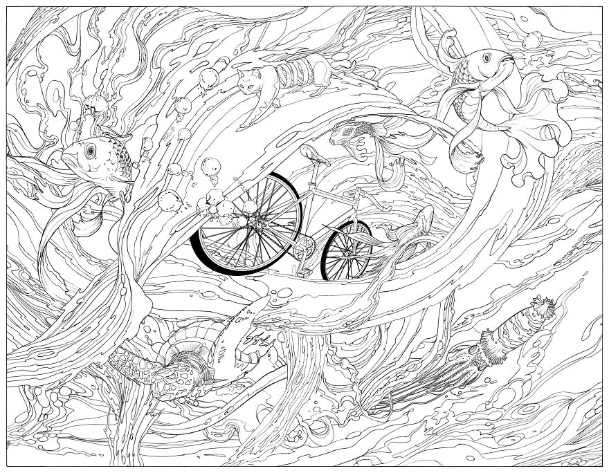 Colour The Journey Of A Bicycle Exploring A World Without It's Rider