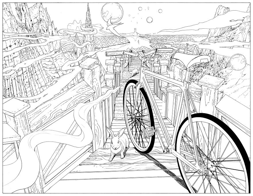 Colour The Journey Of A Bicycle Exploring A World Without It's Rider