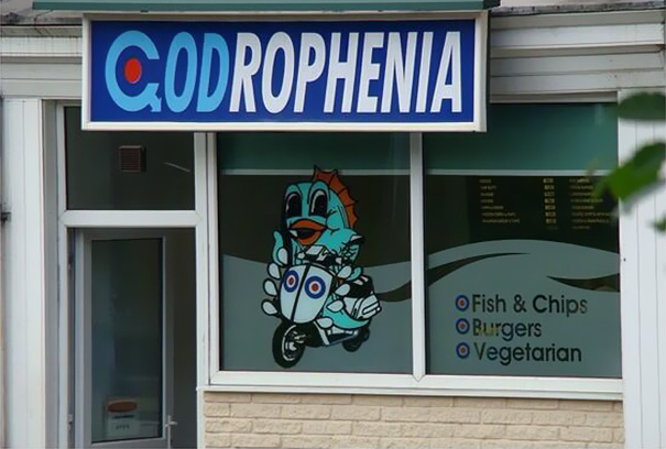 Fast food sign ‘CODROPHENIA’