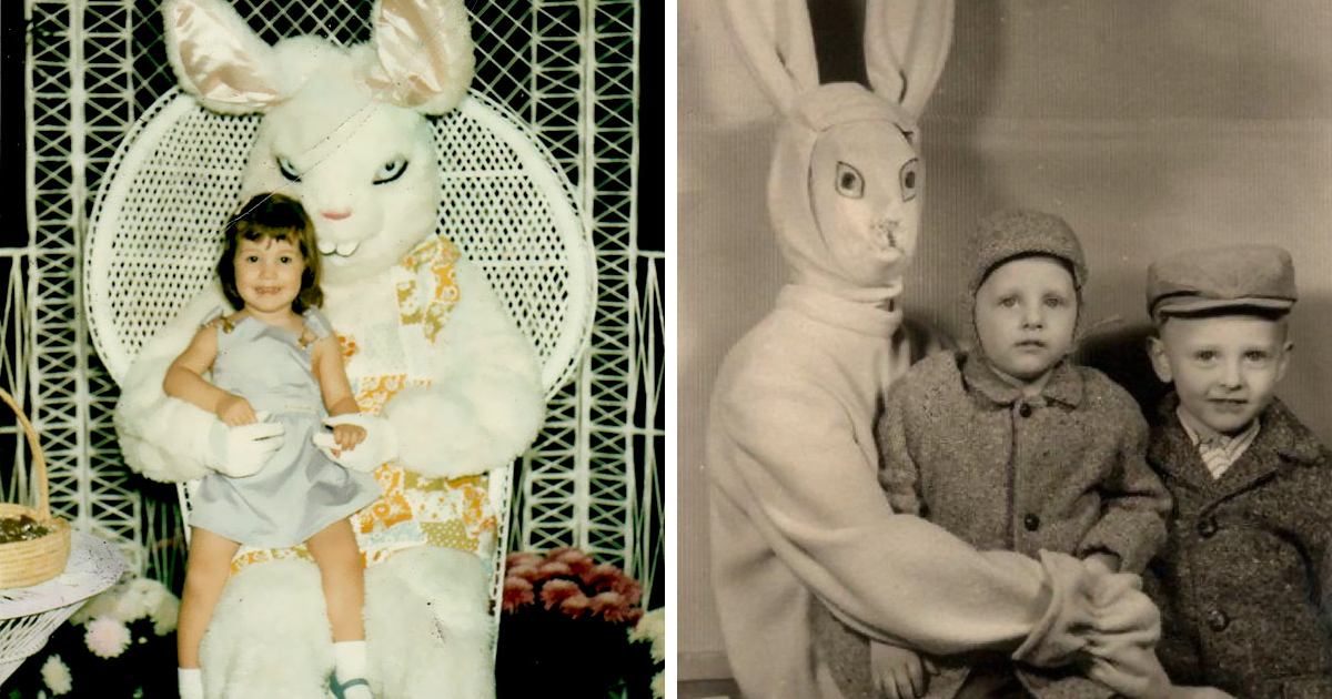 57 Vintage Easter Bunny Pics That Will Give You Nightmares