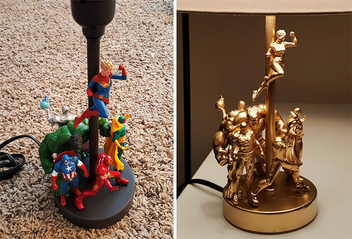 How To Make An Epic DIY Lamp From Cheap Action Figures
