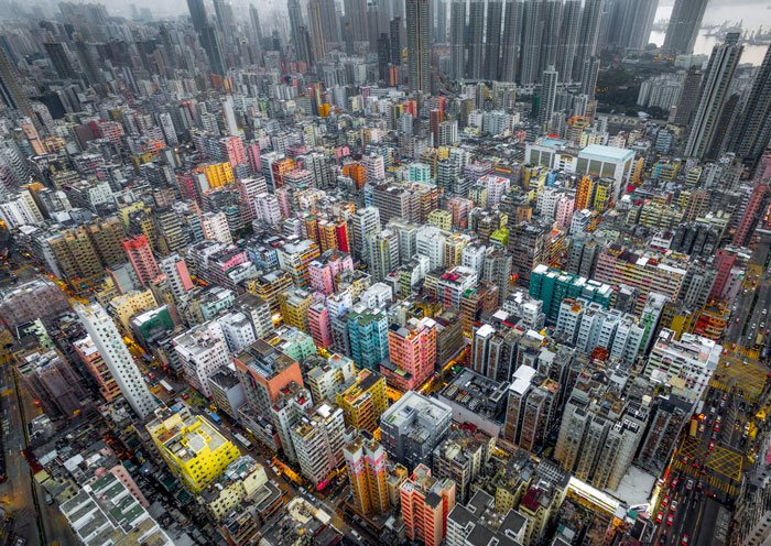 Drone Photos Reveal The Incredible Density Of High-Rises In Hong Kong