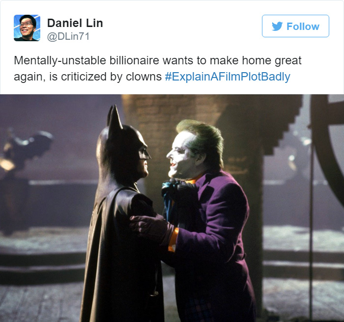 Tweet explaining The Dark Knight, Batman and Joker fighting 