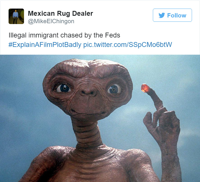 Tweet explaining E.T. the Extra-Terrestrial