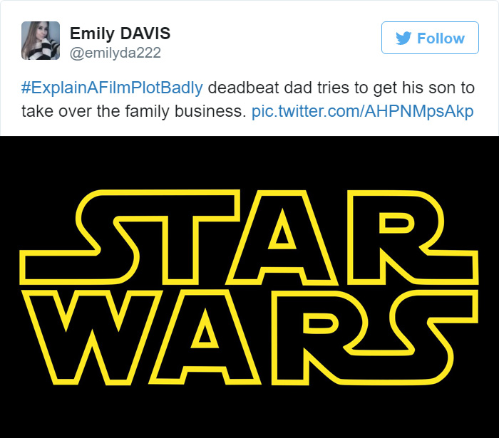 Tweett explaining Star Wars: VI