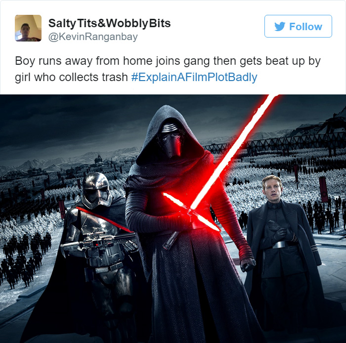 Tweet explaining Star Wars: Episode VII