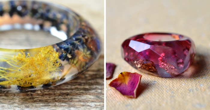 I Create Unique Nature Inspired Resin Jewellery