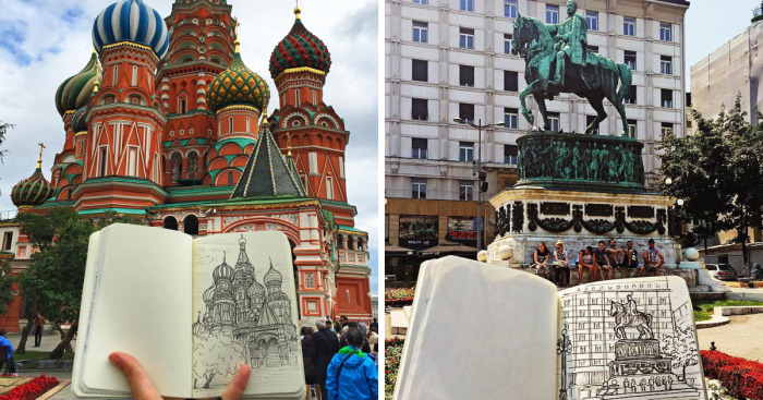 Drawing The Places I Visit Is My Reason To Travel Around