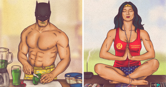 Colombian Artist Illustrates Private Lives Of Iconic Superheroes
