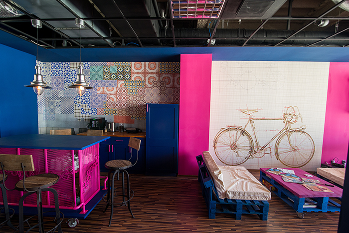 A Fuchsia Office For A Digital Company Downtown Bacau, Romania