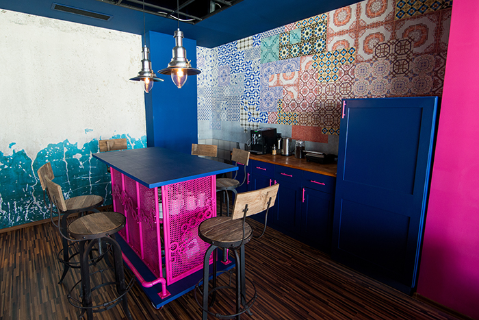 A Fuchsia Office For A Digital Company Downtown Bacau, Romania