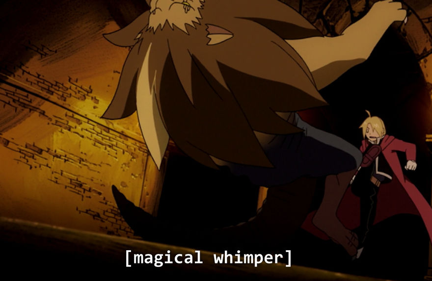 Full Metal Alchemist Brotherhood Has Weird Closed Captions