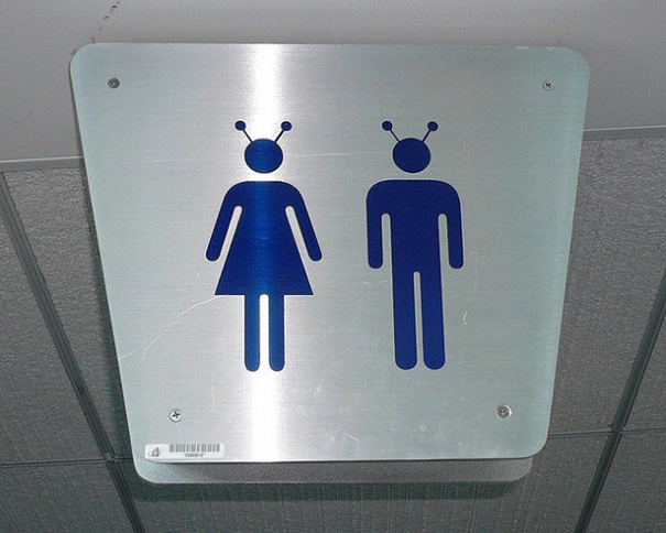 Alien Restroom Signs Cradle Of Aviation Museum