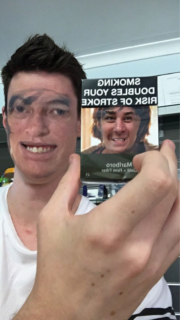 I Tried Using The New Snapchat Face Swap Filter With A Cigarette Carton