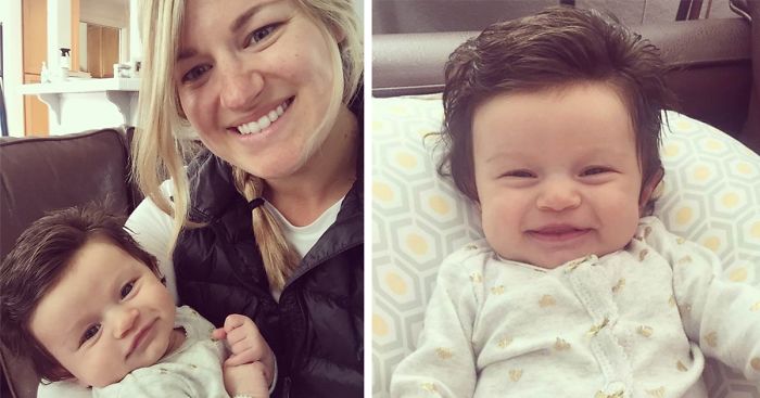 This Baby Was Born With A Full Head Of Hair, Here’s How The Internet Reacted