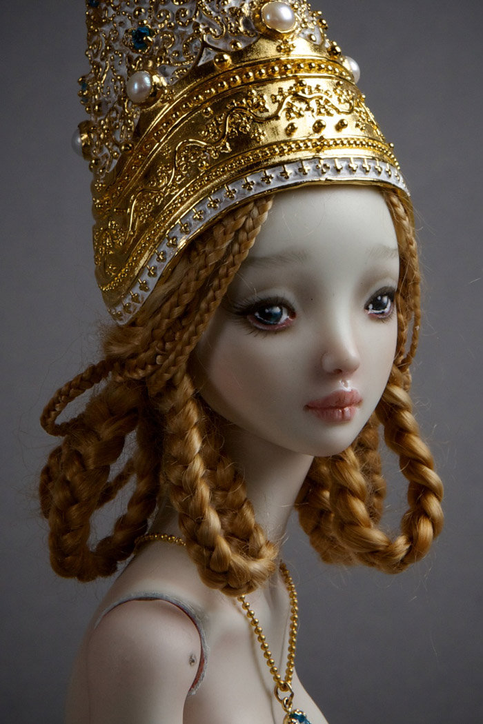 Handmade-adult-porcelain-enchanted-doll-marina-bychkova