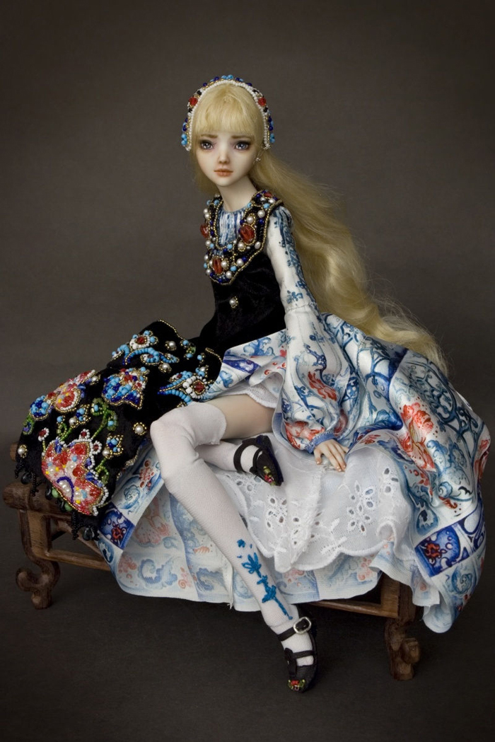 Handmade-adult-porcelain-enchanted-doll-marina-bychkova