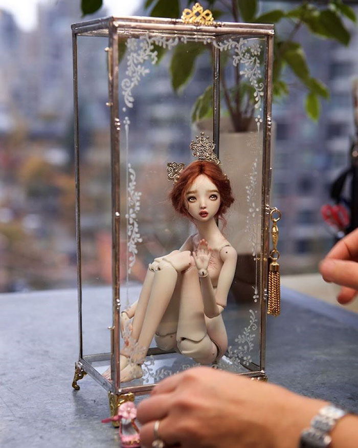 Handmade-adult-porcelain-enchanted-doll-marina-bychkova
