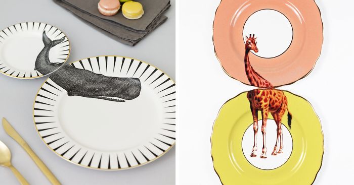 Matching Animal Plates That Need To Be Combined To See The Whole Picture