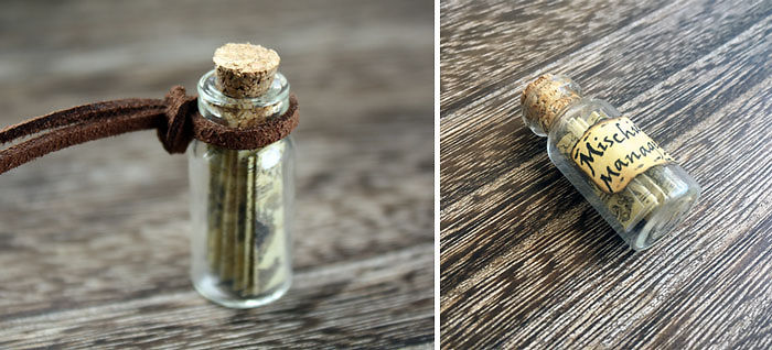 Marauder's Map In A Bottle Necklace