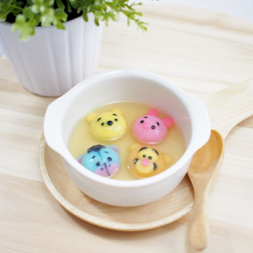 How I Make Winnie The Pooh Inspired Rice Dumplings