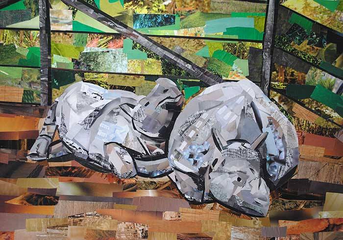 I Am Painting With Paper By Making Art Entirely From Magazine Strips I Am Painting With Paper By Making Art Entirely From Magazine Strips